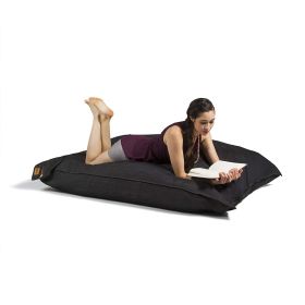 Jaxx Pillow Saxx 5.5 Foot Bean Bag Floor Pillow - Denim, Black
