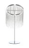 23" Silver Metal Table Lamp With Clear Drum Shade