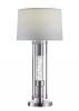 15" X 15" X 32" Brushed Nickel Metal Glass Led Shade Table Lamp