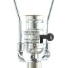 31" Silver Metal Table Lamp With Gray Empire Shade