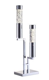 Chic Chrome Metal Glass Led Table Lamp