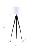 White And Black Metal Tripod Floor Lamp