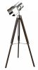 1" X 1" X 38~55" Antique Oak Chrome Metal Wood Floor Lamp