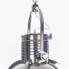 15" X 15" X 66" Large Steel  Pendant Lamp