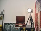 17" X 17" X 35" Stainless Steel  Table Lamp