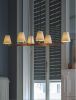 60 X 14 X 23 White Wood Pendant Lamp