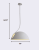 19 X 19 X 40.5 White Aluminum Pendant Lamp