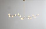 90.5 X 18 X 17 Black White Iron Glass Pendant Lamp