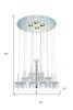 33 X 33 X 55 Clear Crystal Glass Pendant Lamp