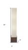 50" Brown Rattan Lantern Floor Lamp with Long White Rectangular Shade