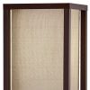 63" Brown Column Floor Lamp With Beige Square Shade
