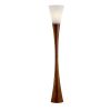 68" Solid Wood Novelty Floor Lamp With White Cone Shade