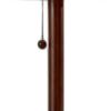 31" Walnut Solid Wood Standard Table Lamp With Beige Shade