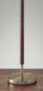 66" Traditional Shaped Floor Lamp With Brown Drum Shade