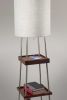 63" Column Floor Lamp With White Drum Shade