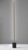 Minimalist Ambient Glow Led Floor Lamp With Dimmer In Antique Brass And Black Marble