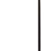 64" Black Tray Table Floor Lamp With Beige Drum Shade
