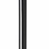 74" Black Nickel Floor Lamp With White Fabric Shade