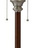 23" Silver Metal Standard Table Lamp With White Shade