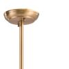 Gold Shaded Two Light Metal Dimmable Ceiling Light With White Shades