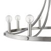 Silver Candle Style Eight Light Metal Dimmable Chandelier