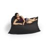 Jaxx Pillow Saxx 5.5 Foot Bean Bag Floor Pillow - Denim, Black