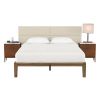 Jaxx Panelist Modern Padded Headboard Set of 4 Wall Mounted Panels (Each 11.25" x 38") - King, Microvelvet