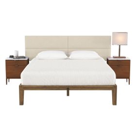 Jaxx Panelist Modern Padded Headboard Set of 4 Wall Mounted Panels (Each 11.25" x 38") - King, Microvelvet