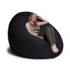 Jaxx 6 Foot Cocoon Giant Bean Bag - Denim, Black