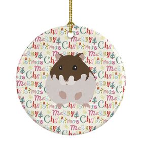Dzungarian Hamster Christmas Ceramic Ornament Christmas Tree Hanging Decorations for Home Christmas Holiday, Party, Gift, 3 in, Multicolor