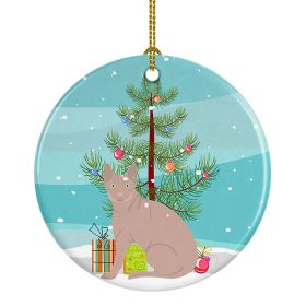 NEW Don Sphynx Cat Christmas Ceramic Ornament Christmas Tree Hanging Decorations for Home Christmas Holiday, Party, Gift, 3 in, Multicolor