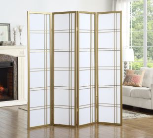 Seto 4-Panel Room Divider Screen, Gold