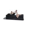 Jaxx Zipline Denim Convertible Sleeper Sofa & Ottomans, Black