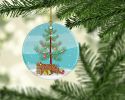 NEW Toyger Cat Christmas Ceramic Ornament Christmas Tree Hanging Decorations for Home Christmas Holiday, Party, Gift, 3 in, Multicolor