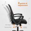 Office Managerial Executive Chair, Comfortable Lumbar Support, Comfy Arms for Home,Bedroom,Study,Student,Black,Executive Chair