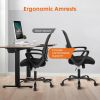 Office Managerial Executive Chair, Comfortable Lumbar Support, Comfy Arms for Home,Bedroom,Study,Student,Black,Executive Chair