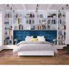 Jaxx Panelist Modern Padded Headboard â€“ Set of 4 Wall Mounted Panels (Each 11.25" x 38") - King, Microvelvet