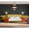 Jaxx Panelist Modern Padded Headboard- Set of 2 Wall Mounted Panels (Each 22.5" x 30")- Queen Double Tall, Microvelvet