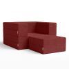 Jaxx Zipline Convertible Sleeper Futon Chair & Ottoman with Machine-Washable Cover