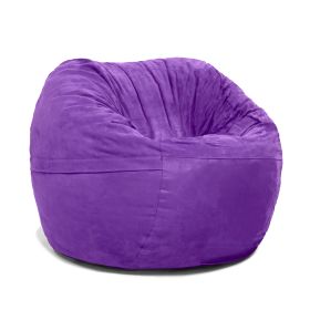 Jaxx Saxx 3 Foot Bean Bag Chair with Removable Cover (Color: Grape)