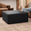 Jaxx Fairlie Couch Ottoman - Oversized Square Foam Coffee Table Ottoman, 36", Premium Faux Leather