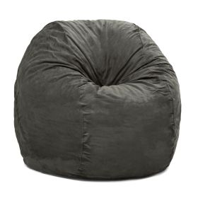 Jaxx Saxx 5 Foot Large Bean Bag w/ Removable Cover (Color: Charcoal)