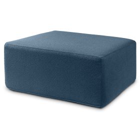 Jaxx Fairlie Couch Ottoman - Oversized Square Foam Coffee Table Ottoman, 36" , Luxe Boucle (Color: Boucle Navy)