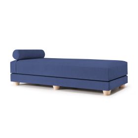 Jaxx Alon Daybed/Fold-Out Sleeper, Queen-Size Mattress - Premium Chenille (Color: Chenille-navy)