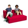 Jaxx Zipline Kids Sofa & Large Ottoman, 3 in 1 Fold Out Sofa, Big Kids Edition