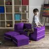 Jaxx Zipline Modular Kids Loveseat & Ottomans/Fold Out Lounger