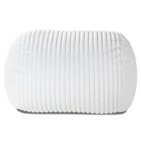 Jaxx 5.5 ft Bean Bag Loveseat, Premium Faux Fur (Color: Mondo Ivory)