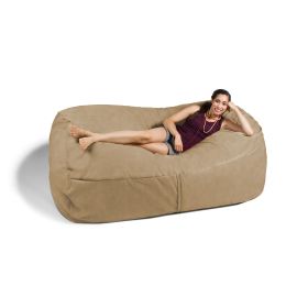 Jaxx 7 Foot Giant Bean Bag Sofa (Color: Camel)