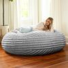 Jaxx 6 Foot Cocoon - Large Bean Bag Chair for Adults, Premium Luxe Faux Fur