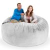 Jaxx Saxx 6 Foot Giant Bean Bag Chair - Premium Faux Rabbit Fur,